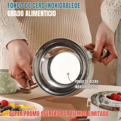 SUPER COMBO x3 PORTA COMIDAS TERMICOS + MALETA Y KIT TORTILLERO-CUBIERTOS ¡GRATIS!