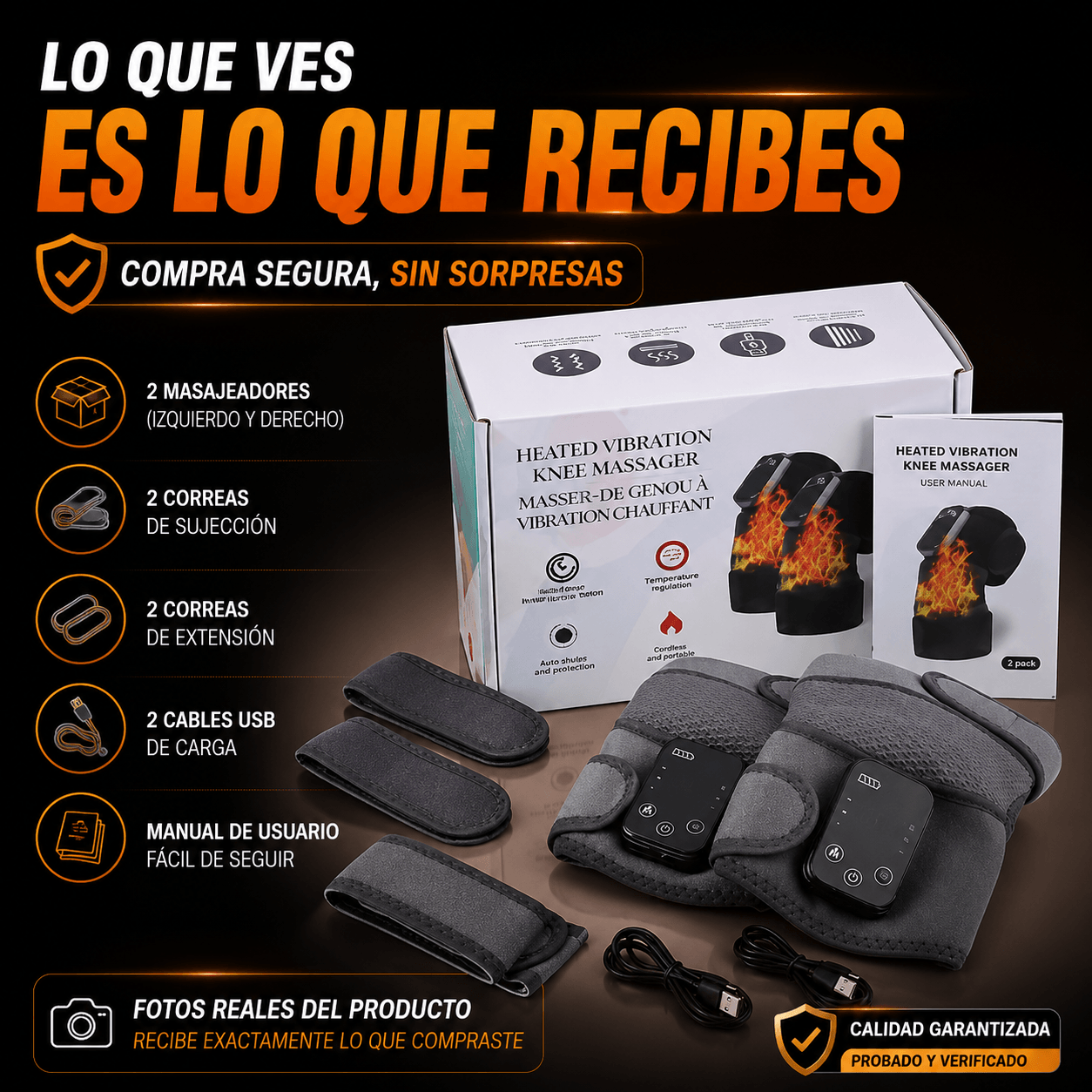ARTIRELAX PRO™: SET X2 MASAJEADORES CON CALOR Y MASAJE INTELIGENTE 3 EN 1