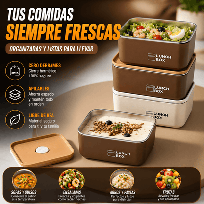 SUPER COMBO x3 PORTA COMIDAS TERMICOS + MALETA ISOTÉRMICA Y ¡OBSEQUIO!