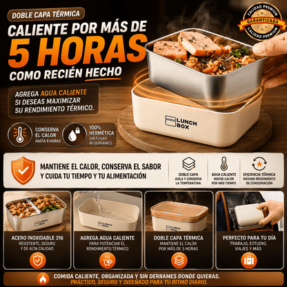 SUPER COMBO x3 PORTA COMIDAS TERMICOS + MALETA ISOTÉRMICA Y ¡OBSEQUIO!