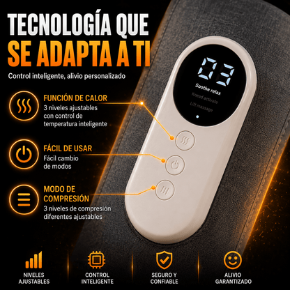ALIVIOMAX | MASAJEADOR  PARA PIERNAS CANSADAS CON TECNOLOGÍA DE COMPRESIÓN, AIRE Y CALOR
