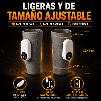 ALIVIOMAX | MASAJEADOR  PARA PIERNAS CANSADAS CON TECNOLOGÍA DE COMPRESIÓN, AIRE Y CALOR