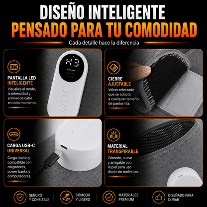 ALIVIOMAX | MASAJEADOR  PARA PIERNAS CANSADAS CON TECNOLOGÍA DE COMPRESIÓN, AIRE Y CALOR