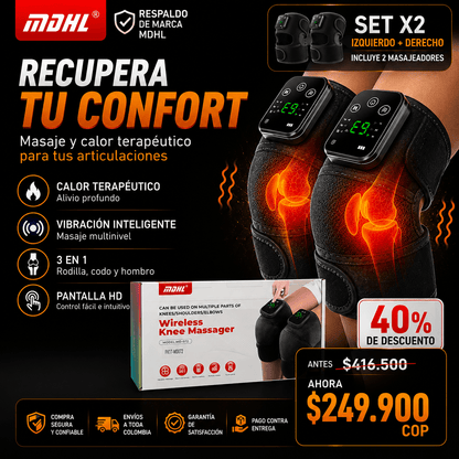ARTIRELAX PRO™: SET X2 MASAJEADORES CON CALOR Y MASAJE INTELIGENTE 3 EN 1