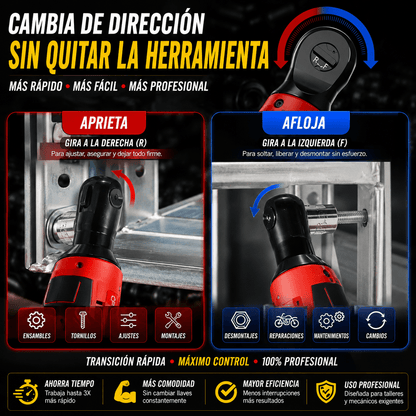 LLAVE TRINQUETE ELÉCTRICA + ALTA POTENCIA, RAPIDEZ Y COMODIDAD