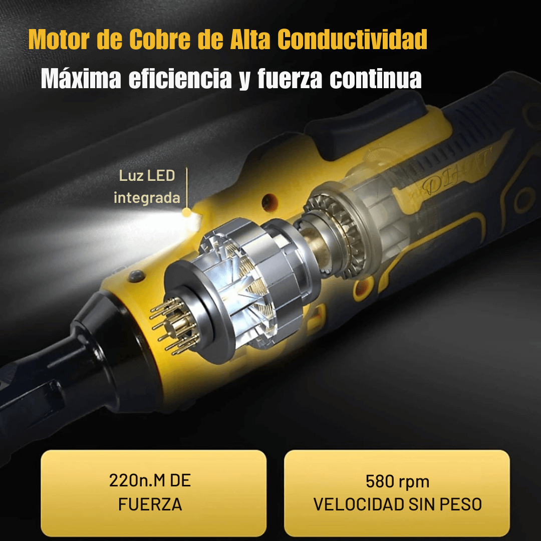 LLAVE TRINQUETE 220NM INALÁMBRICA | POTENCIA REAL PARA TRABAJO PESADO