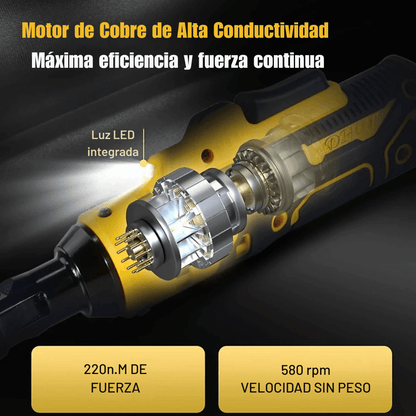 LLAVE TRINQUETE 220NM INALÁMBRICA | POTENCIA REAL PARA TRABAJO PESADO