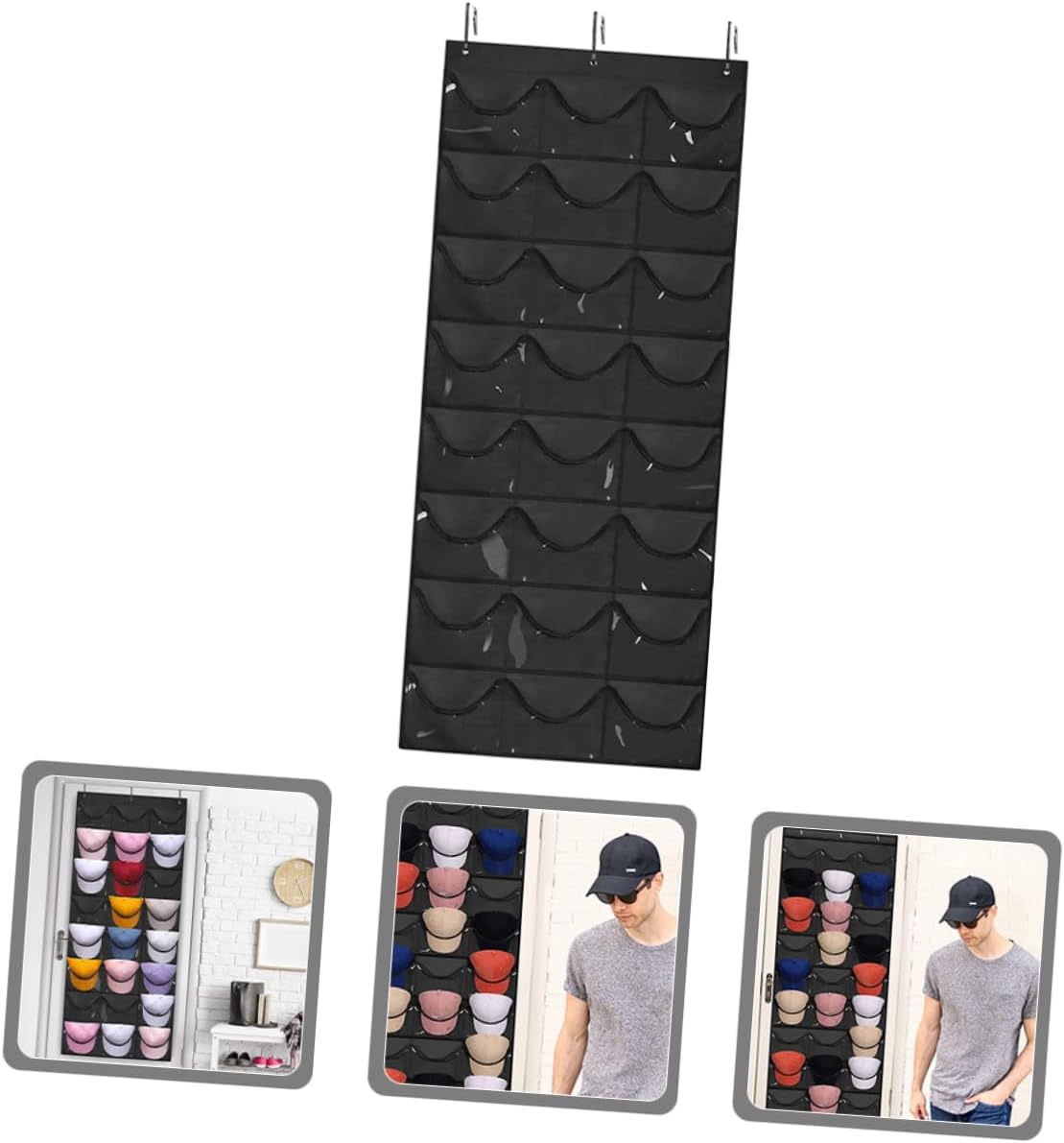 RACK X 24 NEGRO: ORDENA 24 GORRAS EN 1 SOLO PASO + ¡ ENVÍO GRATIS !